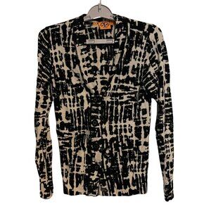 Tory Burch Black and White Cardigan